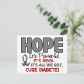 Diabetes HOPE 1 Postkarte (Stehend Vorderseite)