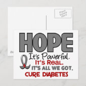 Diabetes HOPE 1 Postkarte (Vorne/Hinten)