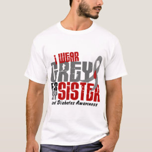 Diabetes I ABNUTZUNGS-GRAU FÜR MEINE SCHWESTER 6, T-Shirt