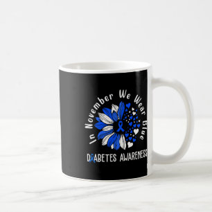 Diabetes im November tragen wir blaues Sonnenflo Kaffeetasse
