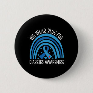 Diabetes im November tragen wir Ribbon Blue Button