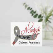 Diabetes immer Hoffnung Postkarte (Stehend Vorderseite)