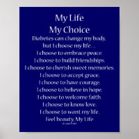 Diabetes Inspiration Gedicht Poster Prints