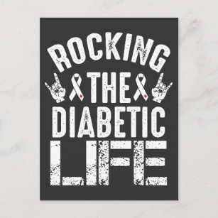 Diabetes Insulin T1D Typ 1 Blutzucker Postkarte