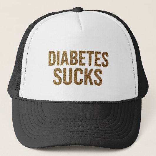 Diabetes ist scheiße Cap. Truckerkappe (Vorderseite)