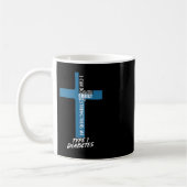 Diabetes kann ich alles durch Jesus T1D Sup tun Kaffeetasse (Links)