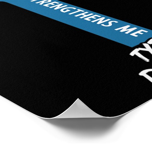 Diabetes kann ich alles durch Jesus T1D Sup tun Poster (Ecke)