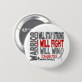 Diabetes-Krieger Button (Vorne & Hinten)
