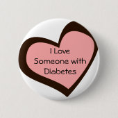 Diabetes-Liebe-Button Button (Vorderseite)