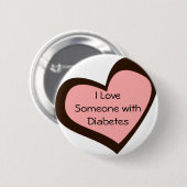 Diabetes-Liebe-Button Button (Vorne & Hinten)