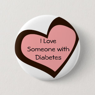 Diabetes-Liebe-Button Button