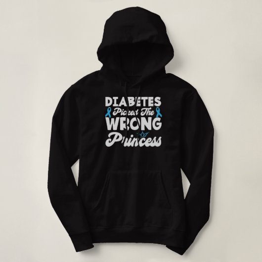 Diabetes löste das falsche T1D Diabetes-Bewusstsei Hoodie (Design vorne)