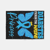 Diabetes löste die falsche Prinzessin T1d Diabetes Fleecedecke (Vorderseite (Horizontal))