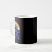 Diabetes Natuerlich süßer Typ-1-Girl-Regenbogen Kaffeetasse (Vorderseite Links)
