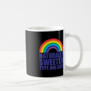 Diabetes Natuerlich süßer Typ-1-Girl-Regenbogen Kaffeetasse