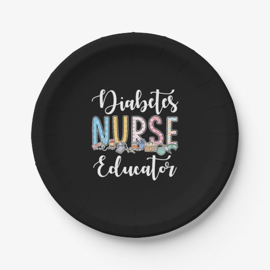 Diabetes Nurse Educator Idee Pappteller (Vorderseite)