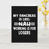 Diabetes Pankreas Joke Karte (Gelbe Blume)