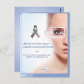 Diabetes Postkarte (Vorne/Hinten)