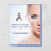 Diabetes Postkarte (Vorderseite)