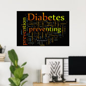 Diabetes Prävention von SCHWARZ Poster (Heimbüro)