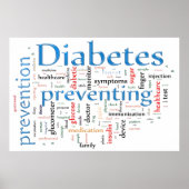 Diabetes Preventing Blue Poster (Vorne)