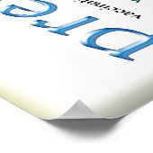 Diabetes Preventing Blue Poster (Ecke)