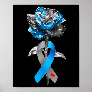 Diabetes Rose Blume Warrier Awareness Diabetic Su Poster