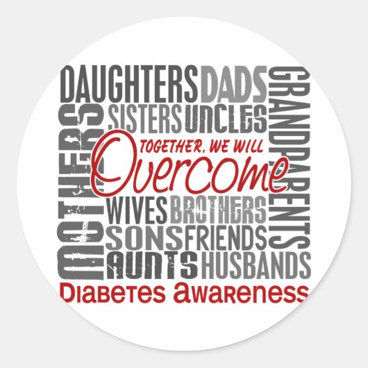 Diabetes Runder Aufkleber (Vorderseite)