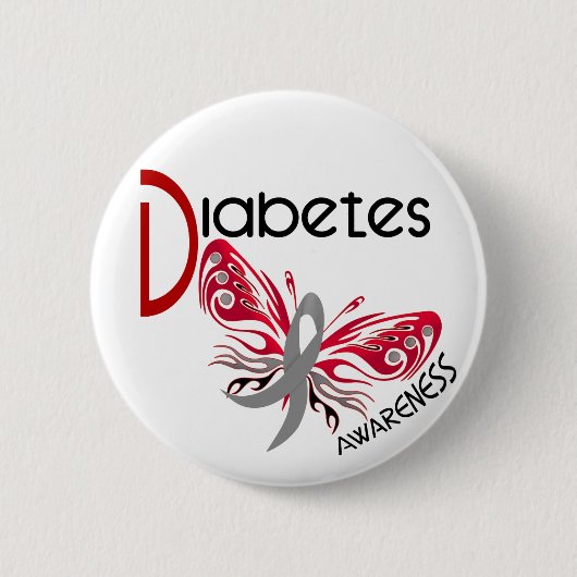Diabetes SCHMETTERLING 3 Button (Vorderseite)