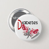 Diabetes SCHMETTERLING 3 Button (Vorne & Hinten)