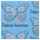 Diabetes-Schmetterlings-Bewusstseins-Band Stoff (Nahaufnahme)