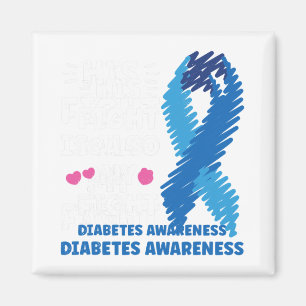 Diabetes Sein Kampf ist mein Kampf Bewusstsein Magnet