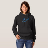 Diabetes-Sensibilisierungsband und Schmetterlinge  Hoodie (Vorne ganz)