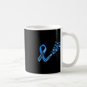 Diabetes-Sensibilisierungsband und Schmetterlinge Kaffeetasse