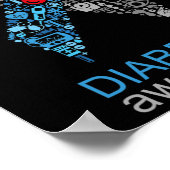 Diabetes-Sensibilisierungskampagne zum Weltdiabete Poster (Ecke)