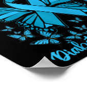 Diabetes Support November Blaues Diabetes-Bewussts Poster (Ecke)