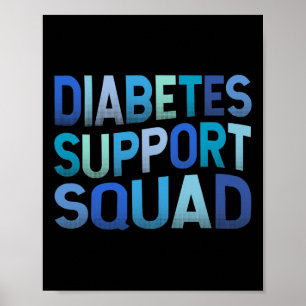 Diabetes Support Squad T1d Typ 1 Diabetes Erster T Poster
