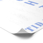 Diabetes T1D Awareness Montag Flag Blue Ribbo Poster (Ecke)