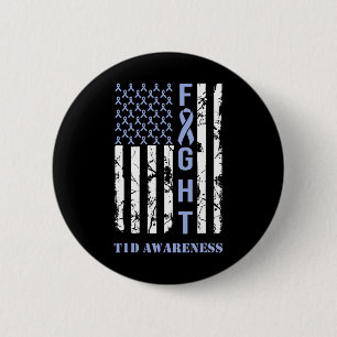 Diabetes T1d Sensibilisierungsmonat Flag Blue Ribb Button