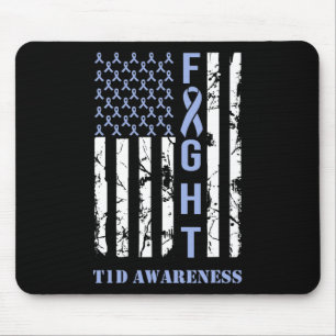 Diabetes T1d Sensibilisierungsmonat Flag Blue Ribb Mousepad