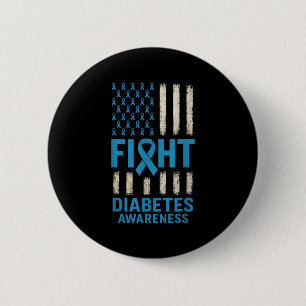 Diabetes - T1d T2d unterstützt USA Button