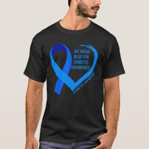Diabetes-Tag T1D T2D Wir tragen Blau für Diabetes- T-Shirt
