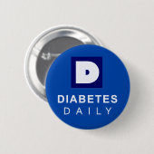 Diabetes-täglicher Knopf Button (Vorne & Hinten)