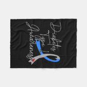 Diabetes Typ 1 Bewusstsein gibt blaues und graues Fleecedecke (Vorderseite (Horizontal))