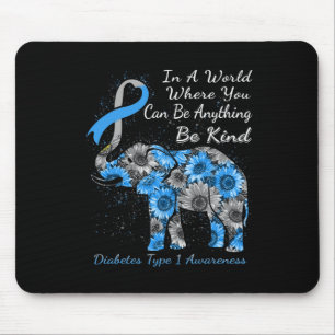 Diabetes Typ 1 Bewusstsein Sonnenblumen Elefant se Mousepad