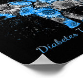 Diabetes Typ 1 Bewusstsein Sonnenblumen Elefant se Poster (Ecke)