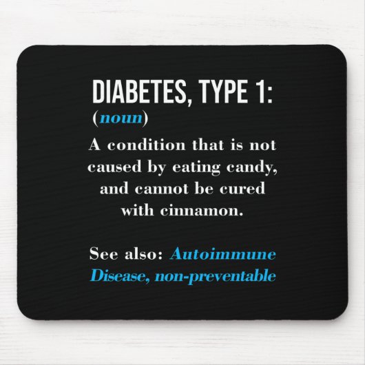 Diabetes Typ 1 Definition Autoimmunerkrankung Mousepad (Vorne)
