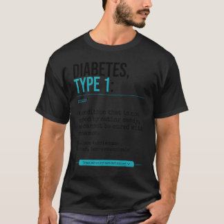 Diabetes Typ 1 Definition Autoimmunerkrankung T-Shirt