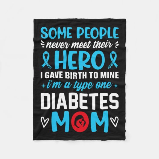 Diabetes Typ 1 Mama - Frauen T1 Diabetes A Fleecedecke (Vorderseite)