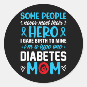 Diabetes Typ 1 Mama - Frauen T1 Diabetes A Runder Aufkleber